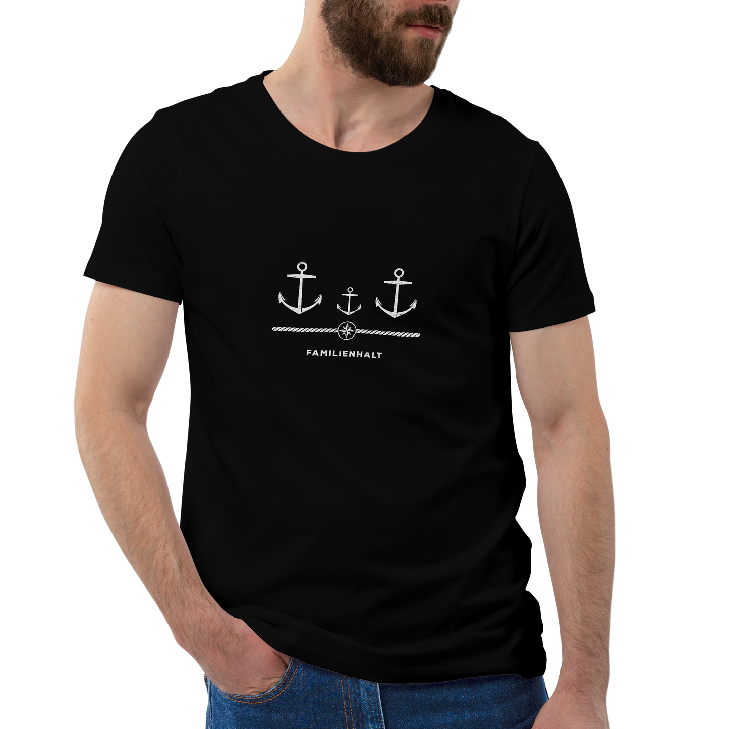 Familienhalt 3 Anker I Premium Bio Shirt Herren